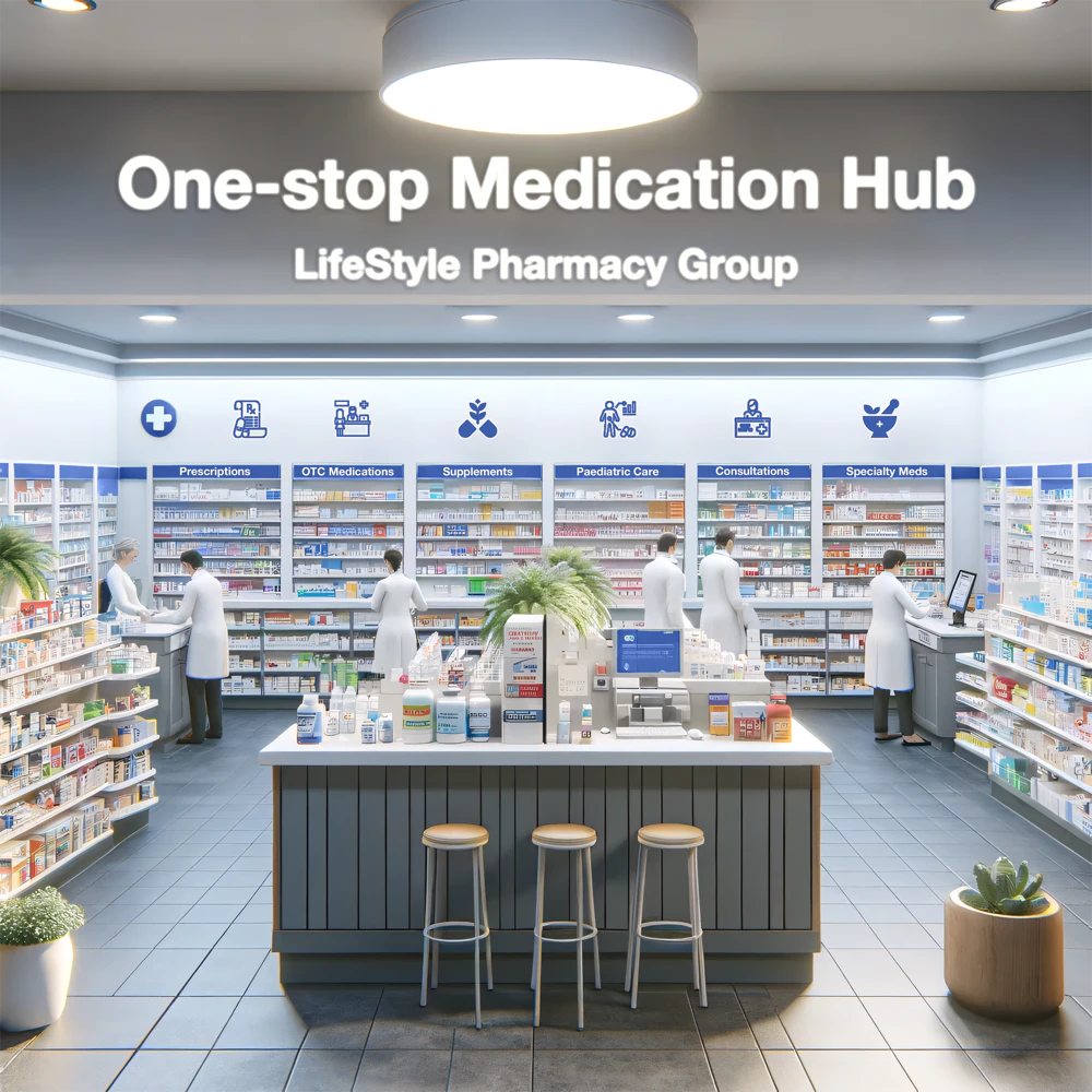 Explore LifeStyle Pharmacy Group's comprehensive services, from prescription refills and health consultations to wellness workshops. Our expert team is dedicated to keeping you happy and healthy with personalized care and a wide range of pharmacy products. Visit us for all your healthcare needs, where quality meets convenience in a community-focused environment.
